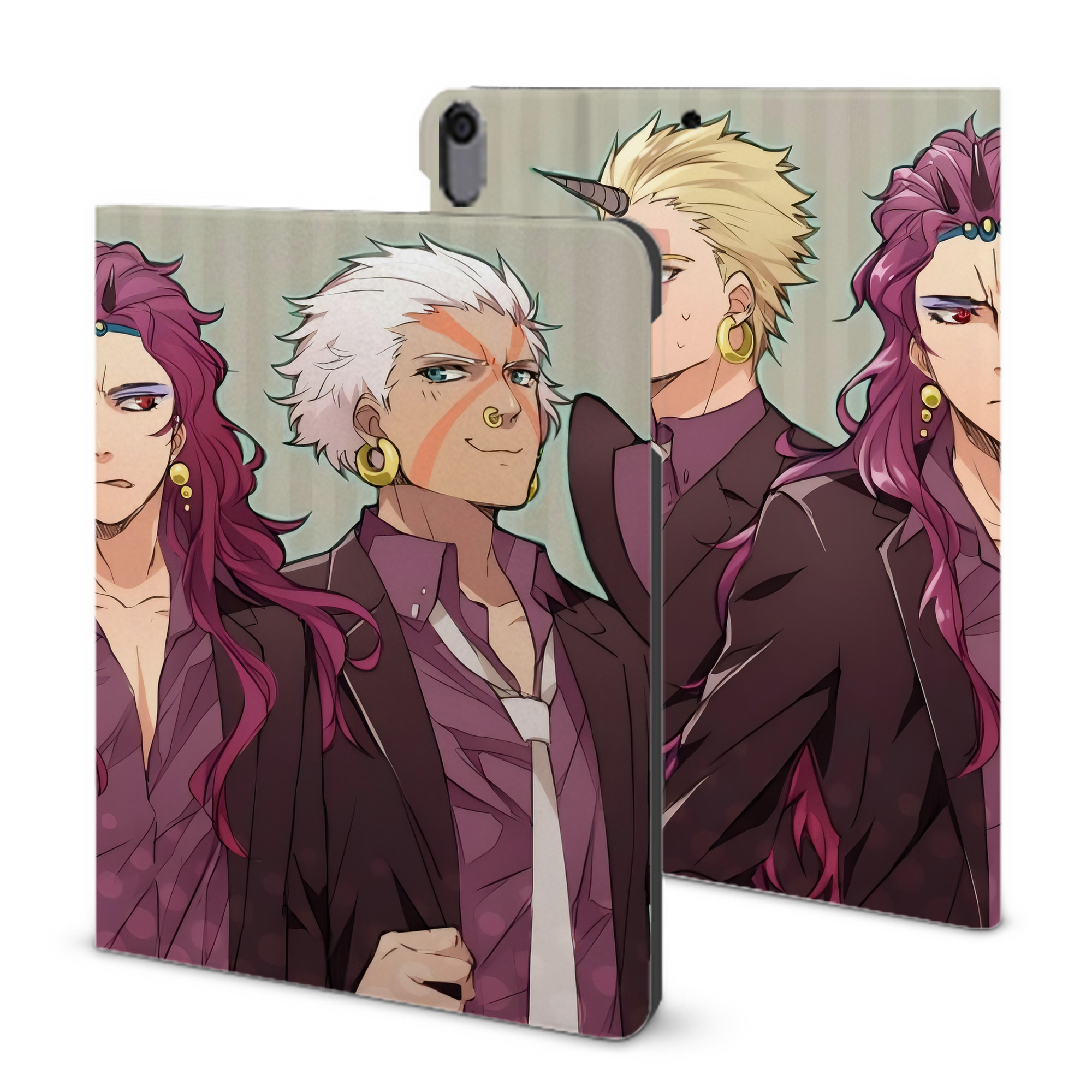 （画像用） ジョジョの奇妙な冒険 JoJo's Bizarre Adventure IPad ケース ブック型 PUレザー TPU 耐衝撃 軽量 薄型 ペン収納なし 全面保護 IPad 各モデル対応